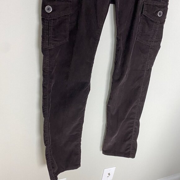 REI Corduroy Cargo Straight Leg Pants Outdoor Camping Brown Womens 4 y2k - Picture 3 of 7